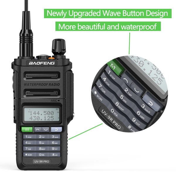 2023 Baofeng UV-9R Pro V1 V2 Waterproof IP68 Walkie Talkie - Image 4