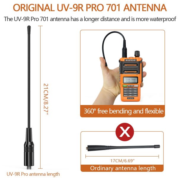 2pcs Discount Baofeng UV9R PRO IP68 Waterproof Dual Band Ham CB Radio - Image 4