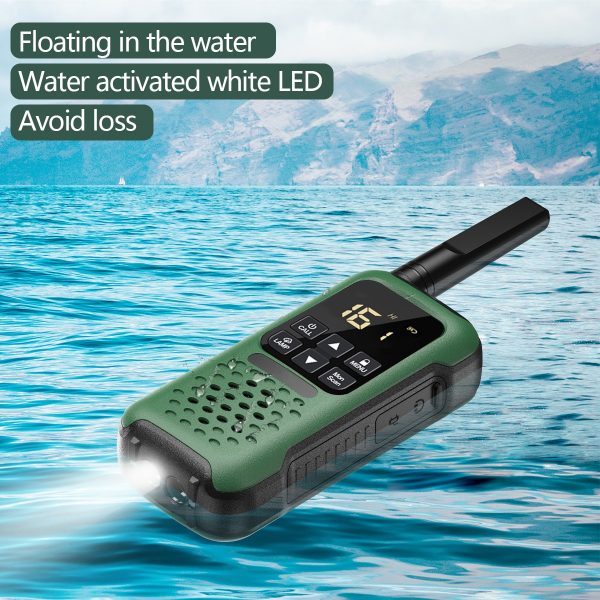 2pcs Discount FRS/PMR 446 Waterproof AR-9R Walkie Talkie for Fishing Kayak Skiing Floating - Image 2