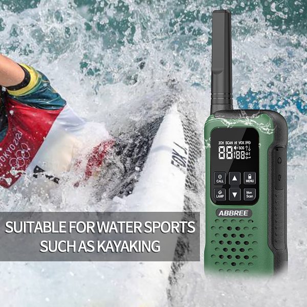 2pcs Discount FRS/PMR 446 Waterproof AR-9R Walkie Talkie for Fishing Kayak Skiing Floating - Image 4
