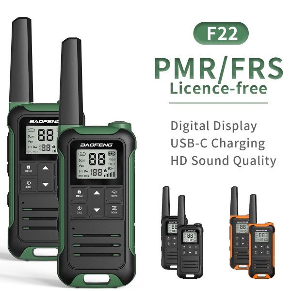 PMR446 Baofeng F22 Mini Radio Type-c Charging Licence-free For Hunting Restaurant