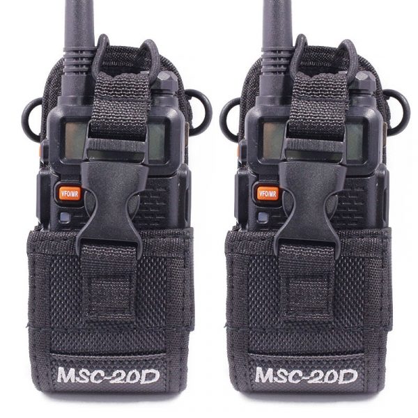 2pcs BaoFeng 5R UV82 888S TYT Mototrola Radios Case MSC-20D Bag Holster Pouch