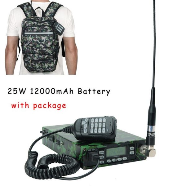 Packable Dual Band  Backpack Mobile Radio with 12000mAh Battery Cable Antenna - Image 2