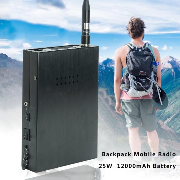 Packable Dual Band  Backpack Mobile Radio with 12000mAh Battery Cable Antenna