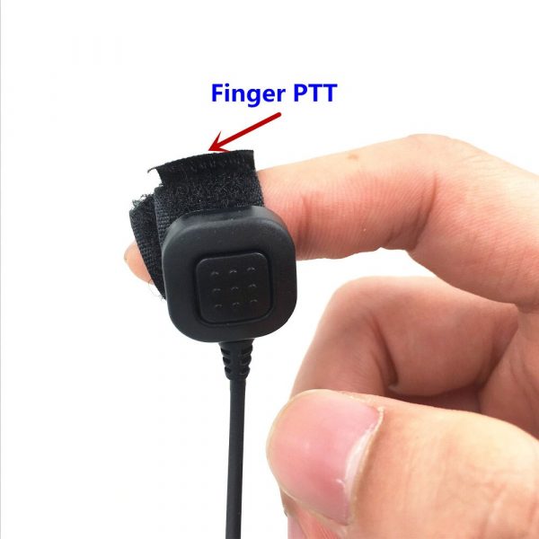 Walkie Talkie Kenwood Extendable Throat Vibration Mic Headset Finger PTT TK Port - Image 3