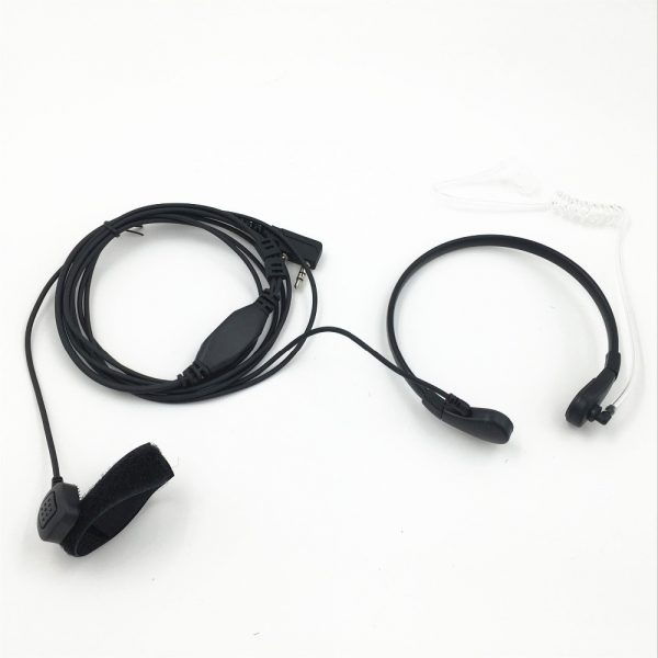 Walkie Talkie Kenwood Extendable Throat Vibration Mic Headset Finger PTT TK Port - Image 4