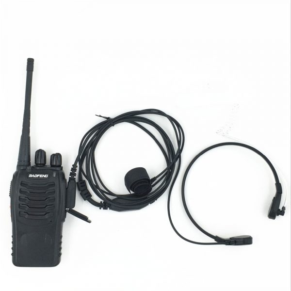 Walkie Talkie Kenwood Extendable Throat Vibration Mic Headset Finger PTT TK Port - Image 6