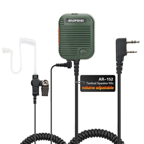 Baofeng AR152 Tactical Speaker Mic for TYT Baofeng AR-152 UV-5R UV-S9 PLUS Walkie Talkie - Image 2