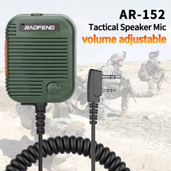 Baofeng AR152 Tactical Speaker Mic for TYT Baofeng AR-152 UV-5R UV-S9 PLUS Walkie Talkie