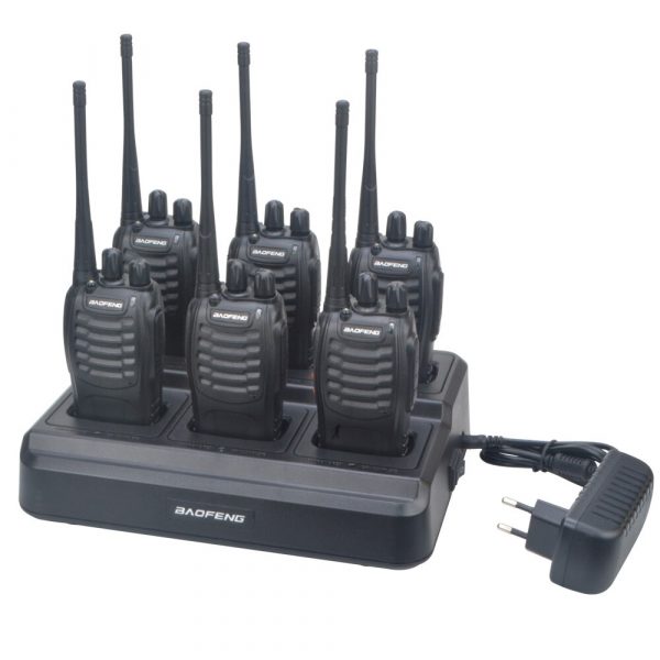 Baofeng Walkie Talkie Accessories 6 Pocket Multi Unit Charger