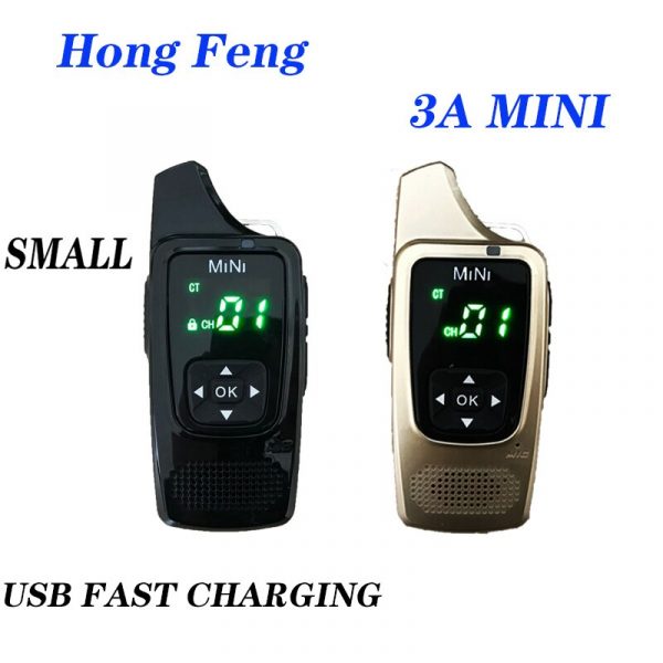 Mini Walkie Talkie PMR446 Ultra-small CB Radio Free Headset 