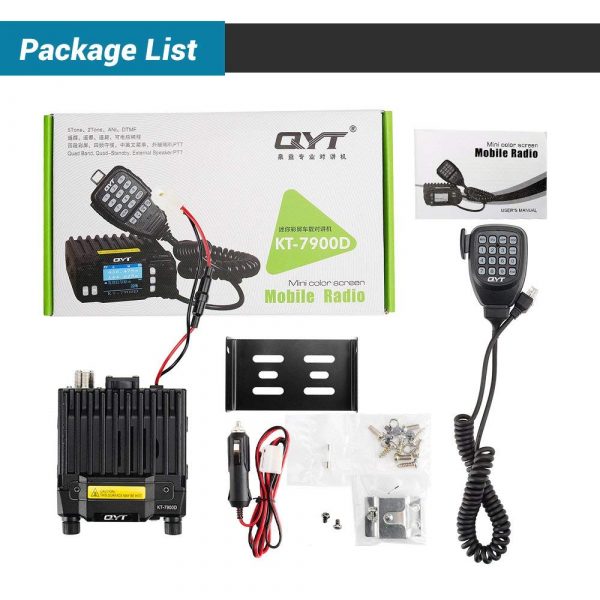 Latest Version QYT KT-7900D 25W Quad Band Mini Car Radios - Image 5