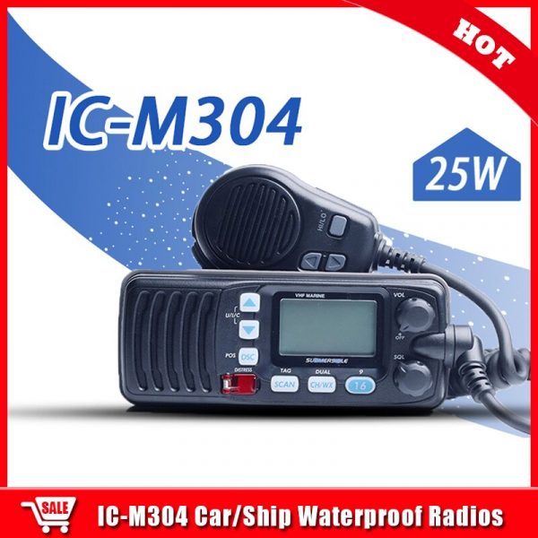 Waterproof ICOM IC-M304 VHF Marine Transceiver ICOM M304 Marine Shipboard Radios Station
