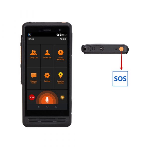 Inrico S300 4G LTE Band POC PTT Network Radio Wifi Sim Card ZELLO / REAL PTT Android Walkie Talkie IP67 Waterproof 4600mAh - Image 2