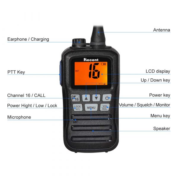 Float Boat Vessel Talk Two Way Radio Recent RS-25M VHF Marine Transceiver - Image 5