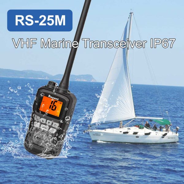 Float Boat Vessel Talk Two Way Radio Recent RS-25M VHF Marine Transceiver