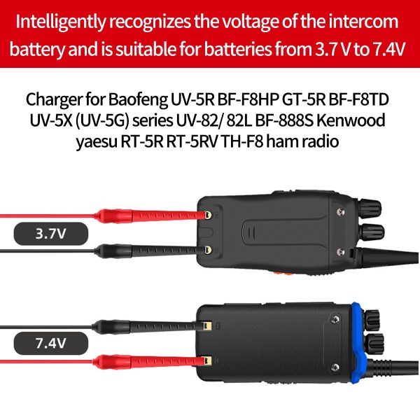 New Walkie Talkie Universal Battery USB Charger Cable for baofeng 5R UV82 888S Kenwood Yaesu - Image 3