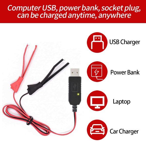 New Walkie Talkie Universal Battery USB Charger Cable for baofeng 5R UV82 888S Kenwood Yaesu - Image 2