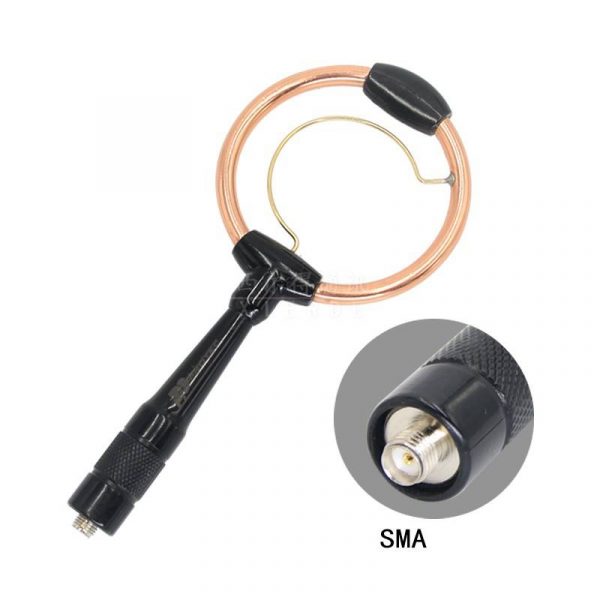 BNC SMA Male Female Stubby Dual-Loop Antenna Dual Band Circle High Gain 15cm for ICOM Vertex Yaesu Baofeng Sennheix Radios