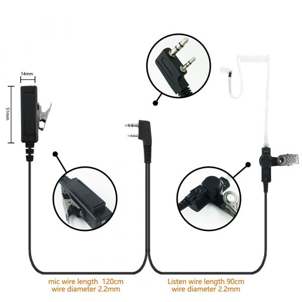 for Kenwood NX220 NX320 TK3302 TK3200 TK2212 TK3212 TK3400 Two Way Radio Earphone - Image 4