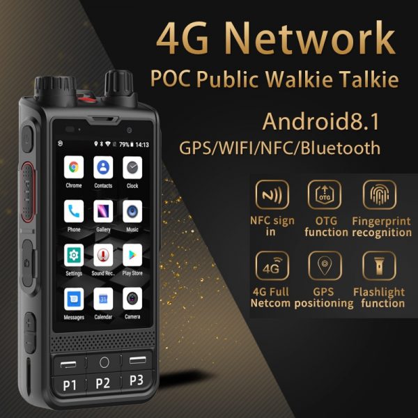 POC Public Walkie Talkie 4G Network Radio W6 with Real-ptt Zello Phone