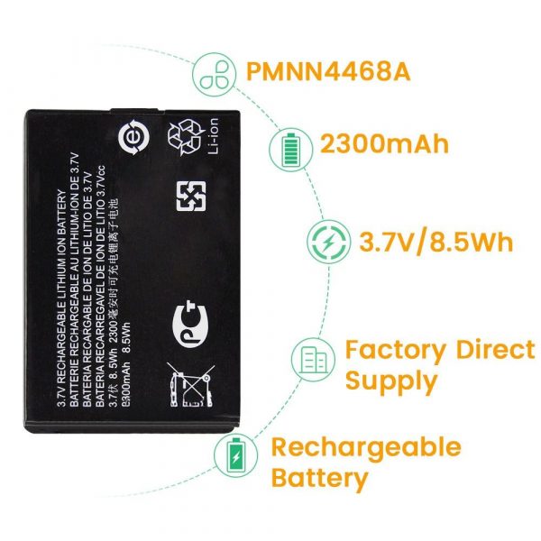 2300mAh PMNN4468A PMNN4468B PMNN4468 Battery for Motorola Portable Radios - Image 4
