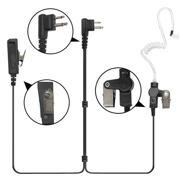 5pcs Wholesale Motorola 2-wire Mic Surveillance Earpiece for EP450 CP200 CP185 CP140 CP125 CP110 CP100 Radio - Image 4