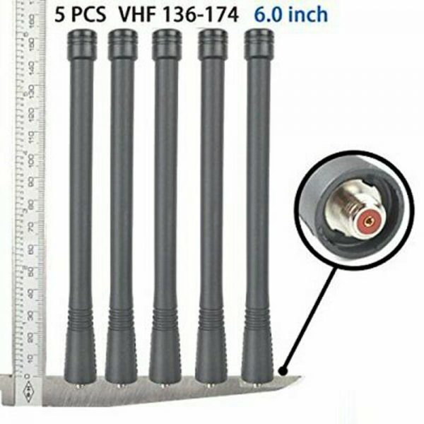 5PCS NAD6567 VHF 6.0 Inch Antenna for Motorola XTS2500 XTS3000 XTS3500 XTS5000 HT1000 MTS2000 Two Way Radio