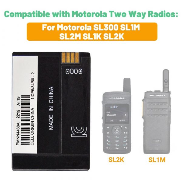 2300mAh PMNN4468A PMNN4468B PMNN4468 Battery for Motorola Portable Radios - Image 2