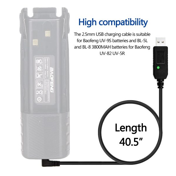 BAOFENG UV82 Battery UV 82 UV-82 Plus UV-82HP Ham Radio BL-8 Battery 2800 3800mah - Image 2