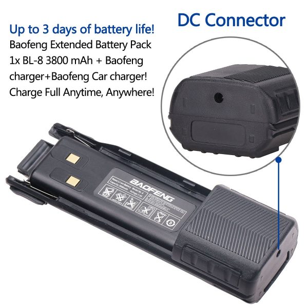 BAOFENG UV82 Battery UV 82 UV-82 Plus UV-82HP Ham Radio BL-8 Battery 2800 3800mah - Image 3