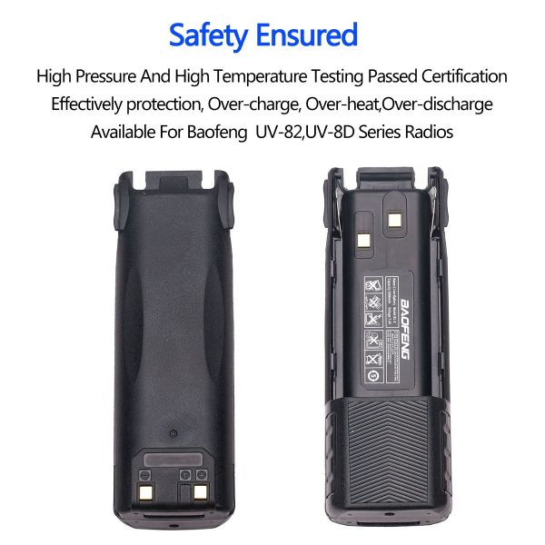 BAOFENG UV82 Battery UV 82 UV-82 Plus UV-82HP Ham Radio BL-8 Battery 2800 3800mah - Image 4