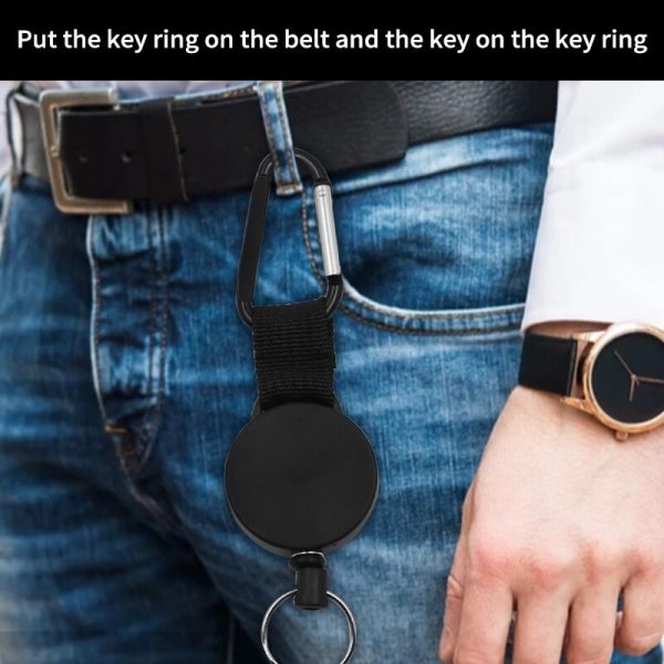 Walkie Talkie Baofeng Hand Microphone Retractable Tether Chain Retractable Tether Chain - Image 3