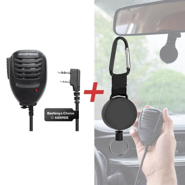 NEW Baofeng Walkie Talkie Handheld Microphone with Tether - Image 4
