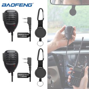NEW Baofeng Walkie Talkie Handheld Microphone with Tether