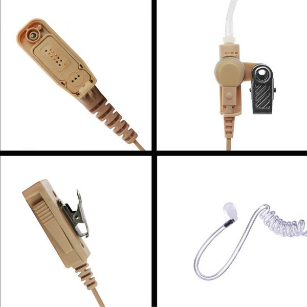 Beige 2-Wire Surveillance Kit Headset for Motorola DP4400 DP4401 DP4600 DP4601 APX6500 APX7000 APX8000 XiRP8200 XiRP8208 - Image 3
