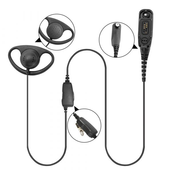 High Quality D Style Earpiece Replacement for Motorola APX6500 APX7000 XPR6300 XPR6350 XPR6380 Radio Headset