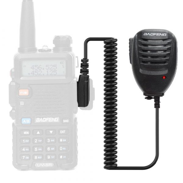 NEW Baofeng Walkie Talkie Handheld Microphone with Tether - Image 5