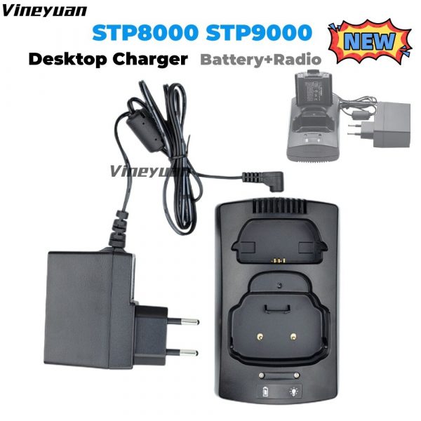 NEW Desktop Battery Charger Base for Sepura STP8000 STP8038 SEP8040 STP8240 STP8100 STP8200 STP9000 SC20 Two Way Radios Charger