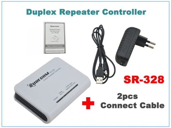 Surecom SR328 Radio Duplex Repeater Controller SR-328 with 2pcs Radio Connect Cables