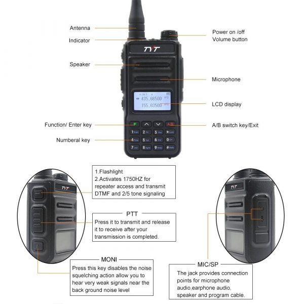 TYT UV88 Dual Band Walkie Talkie TYT TH-UV88 Tri-Power 200CH Scrambler Portable Two way radio - Image 3