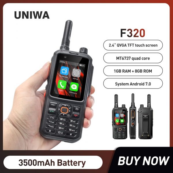Long Range UNIWA F320 Zello PoC Radio Smartphone 4G LTE Walkie Talkie EU US Version