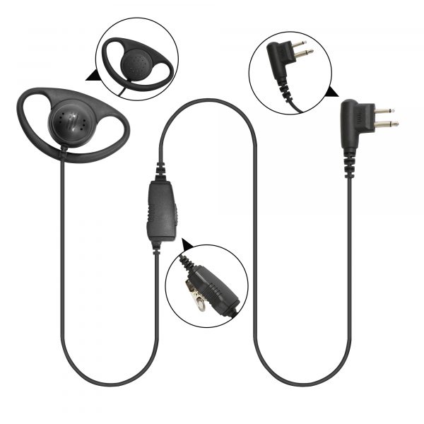 D Style Headset for Motorola CP200 CP200D CLS1110 CLS1410 DTR410 CP110 EP350 EP450 Portable Two Way Radio
