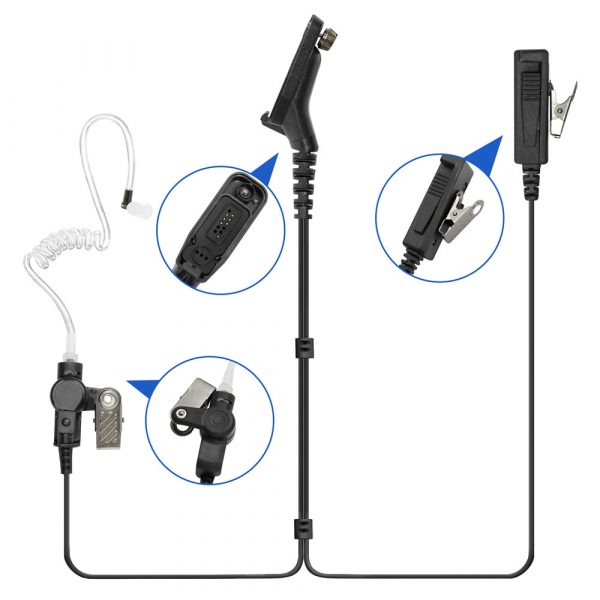 Two way Radio 2-Wire PTT Mic Headset - Image 3