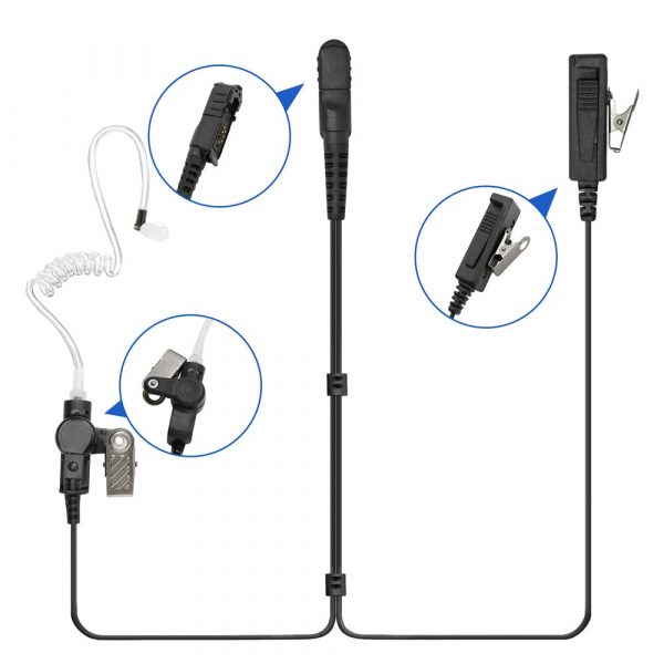 Walkie Talkie 2-Wire Headset Mic Compatible with Motorola Radios - Image 4