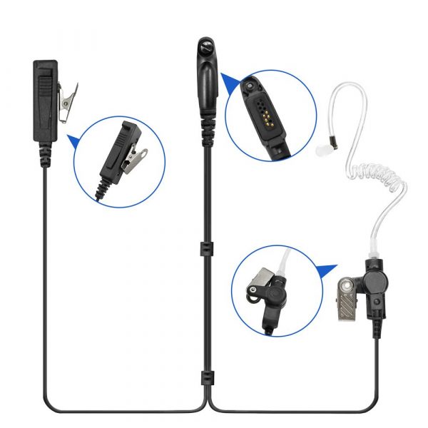 2-Wire Mic Headset For Motorola GP344 GP388 GP644 GP688 EX500 etc Handheld Radio - Image 3