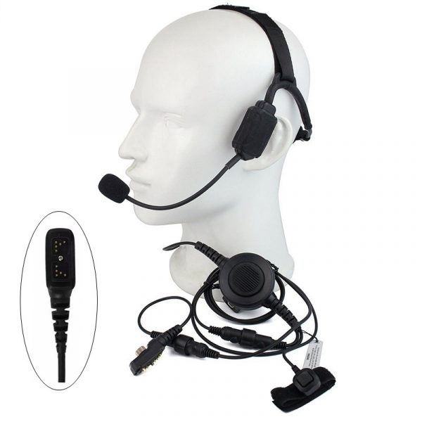 HYT Military Bone Conduction Tactical Headset Boom Microphone For HYT Hytera PD700 PD780 PD708 PD580 PD788 PD702