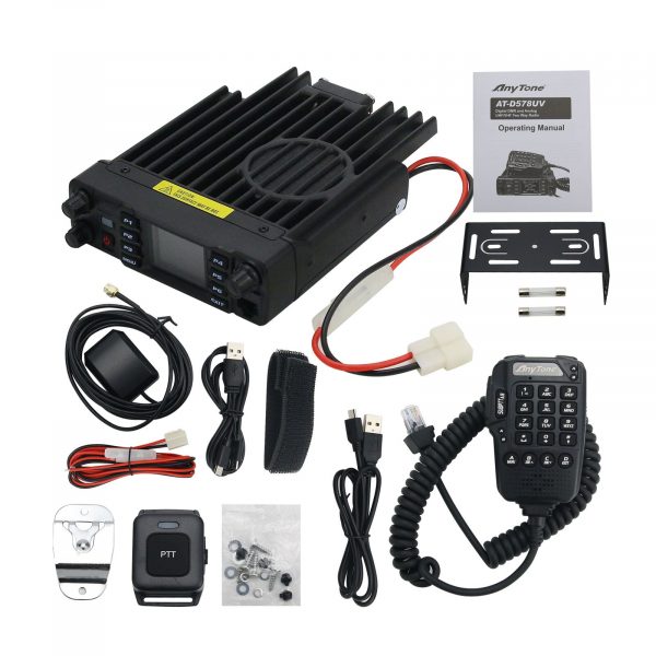 AnyTone AT-D578UV Bluetooth Car Radio Transceiver GPS Walkie Talkie DMR Digital Analog Dual Band Walkie Talkie