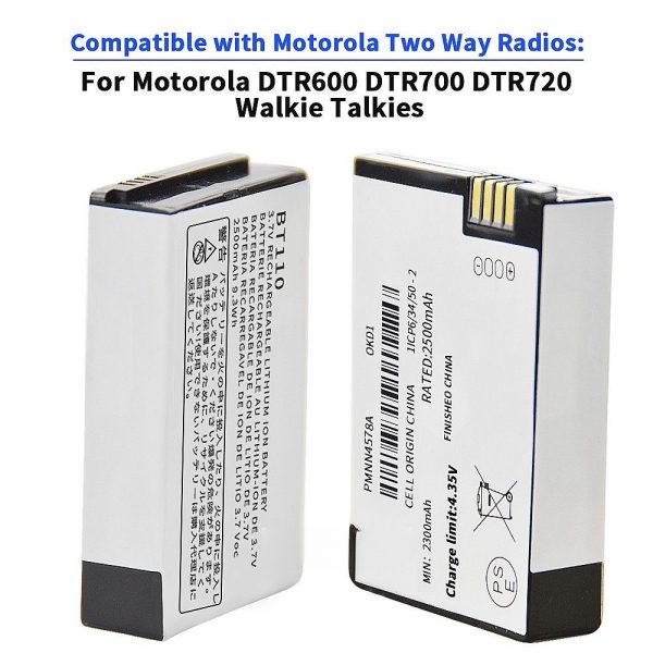 10PCS BT110 Battery 2500mAh PMNN4578A PMNN4578 Lithium Ion Battery for Motorola DTR600 DTR700 DTR720 Two Way Radio - Image 4