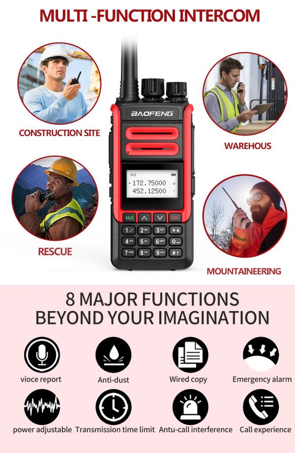 Amateur Radio Baofeng BF-H7 10W Powerful Hunting Portable Transceiver - Image 3